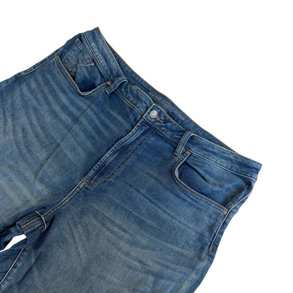 Chico's Jeans 3R Crop High Rise Straight Leg Medium Wash Size 16